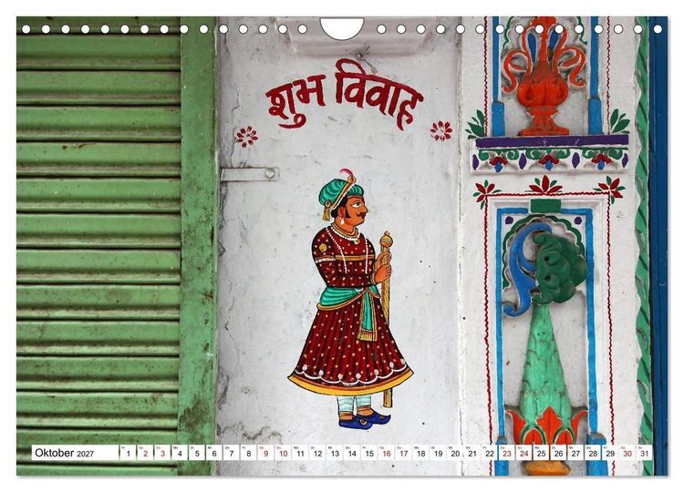 Produktbild: Farbenfrohes Indien (Wandkalender 2027 DIN A4 quer), CALVENDO Monatskalender