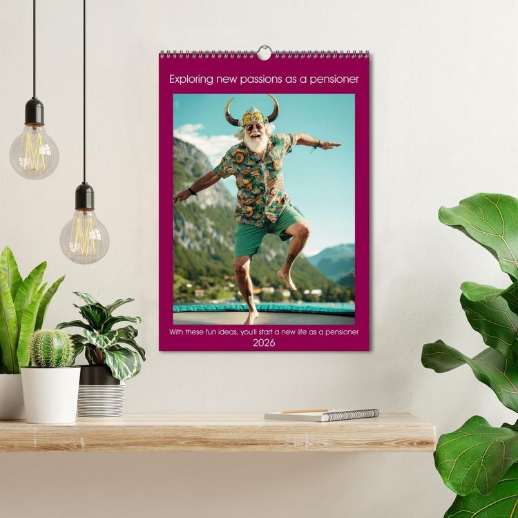 Produktbild: Exploring new passions as a pensioner (Wall Calendar 2026 DIN A3 portrait), CALVENDO 12 Month Wall Calendar