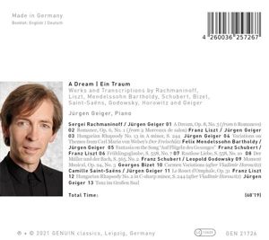 Produktbild: A Dream-Ein Traum-Works and Transcriptions