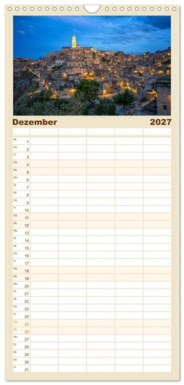 Produktbild: Familienplaner 2027 - Italien - Tief im S&uuml;den mit 5 Spalten (Wandkalender, 21 x 45 cm) CALVENDO