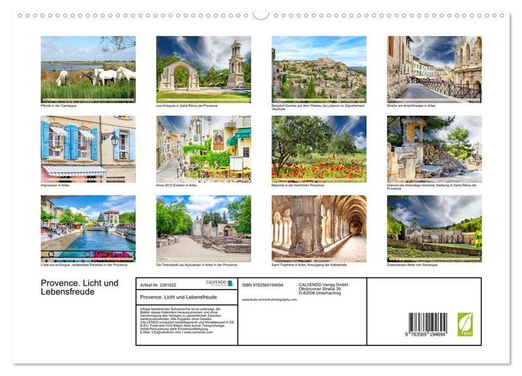 Produktbild: Provence. Licht und Lebensfreude (hochwertiger Premium Wandkalender 2027 DIN A2 quer), Kunstdruck in Hochglanz