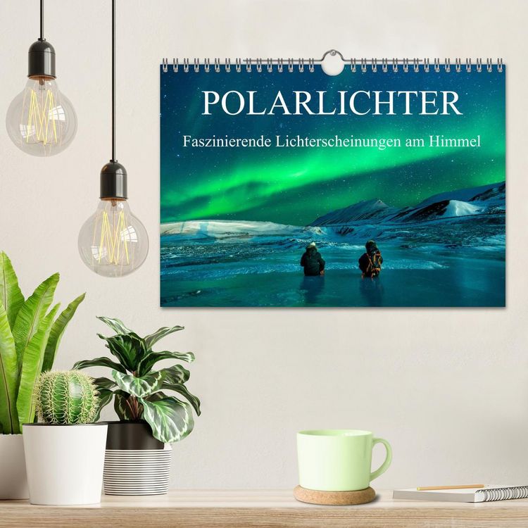 Produktbild: Faszinierende Lichterscheinungen am Himmel - Polarlichter (Wandkalender 2026 DIN A4 quer), CALVENDO Monatskalender