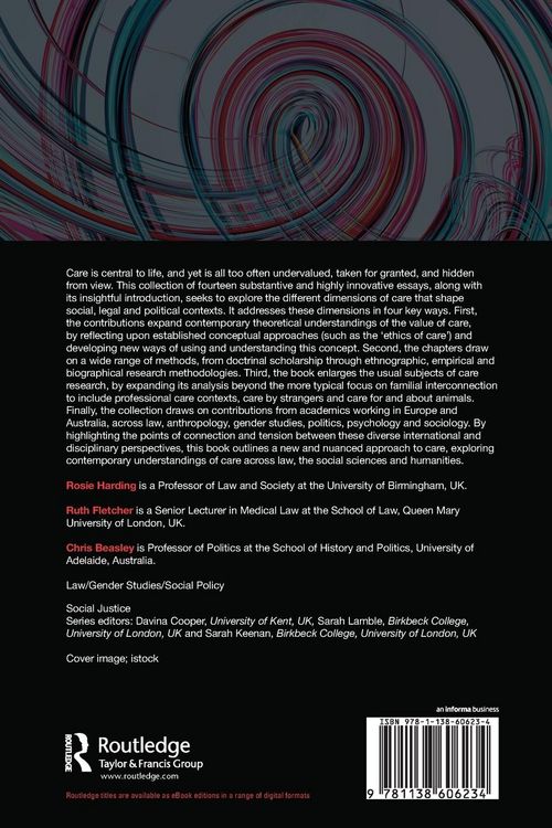 Produktbild: ReValuing Care in Theory, Law and Policy