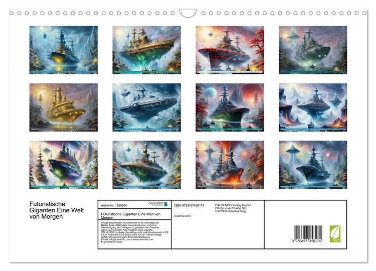 Produktbild: Futuristische Giganten Eine Welt von Morgen (Wandkalender 2026 DIN A3 quer), CALVENDO Monatskalender