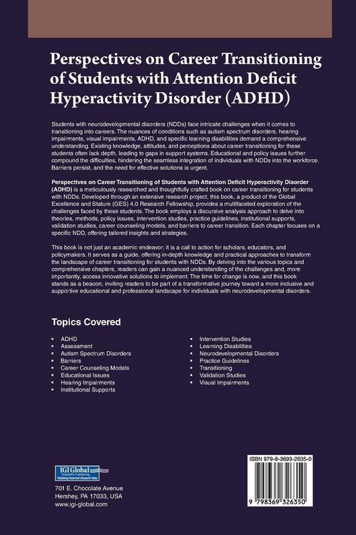 Produktbild: Perspectives on Career Transitioning of Students with Attention Deficit Hyperactivity Disorder (ADHD)