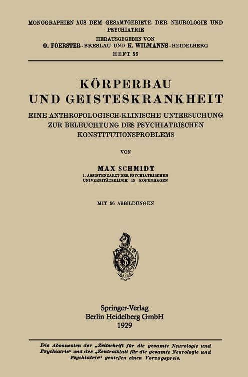 Produktbild: K&ouml;rperbau und Geisteskrankheit