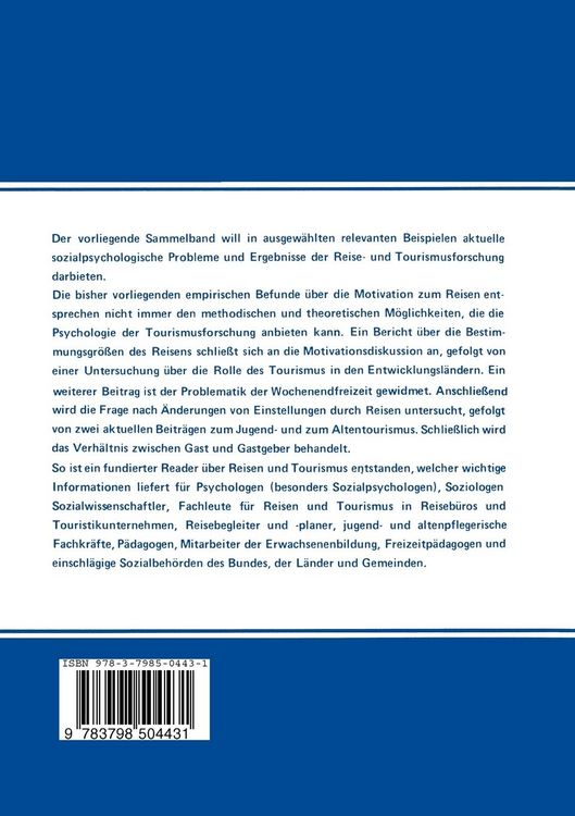 Produktbild: Reisen und Tourismus