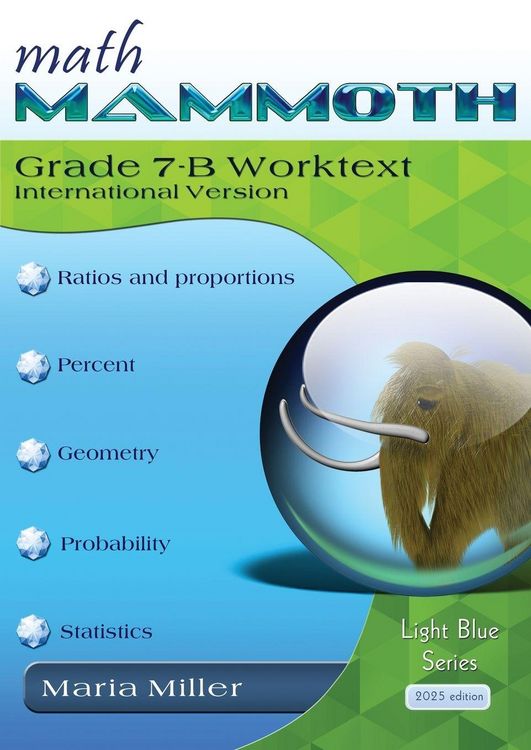 Produktbild: Math Mammoth Grade 7-B Worktext, International Version