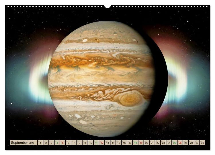 Produktbild: Jupiter, Motive inspiriert vom gr&ouml;&szlig;ten Planeten unseres Sonnensystems (hochwertiger Premium Wandkalender 2027 DIN A2 quer), Kunstdruck in Hochglanz