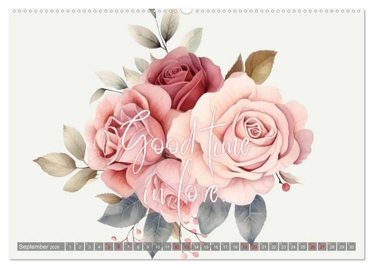 Produktbild: Flower Romance - Romantischer Bl&uuml;tenzauber (Wandkalender 2026 DIN A2 quer), CALVENDO Monatskalender