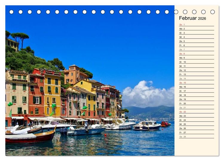 Produktbild: Urlaub an der Italienischen Riviera (Tischkalender 2026 DIN A5 quer), CALVENDO Monatskalender