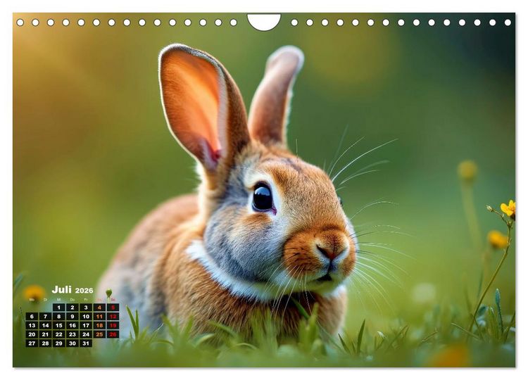 Produktbild: Kuschelige Kaninchen (Wandkalender 2026 DIN A4 quer), CALVENDO Monatskalender
