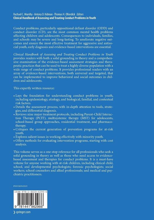 Produktbild: Clinical Handbook of Assessing and Treating Conduct Problems in Youth
