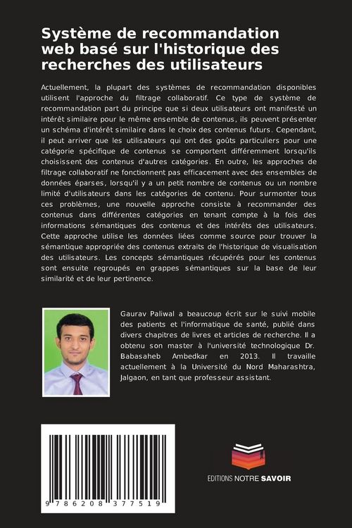 Produktbild: Syst&egrave;me de recommandation web bas&eacute; sur l'historique des recherches des utilisateurs