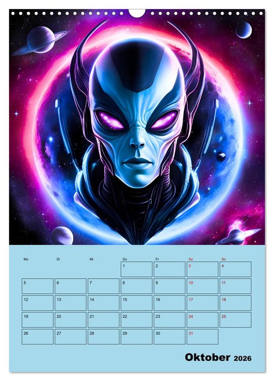Produktbild: Galaktische Begegnungen (Wandkalender 2026 DIN A3 hoch), CALVENDO Monatskalender