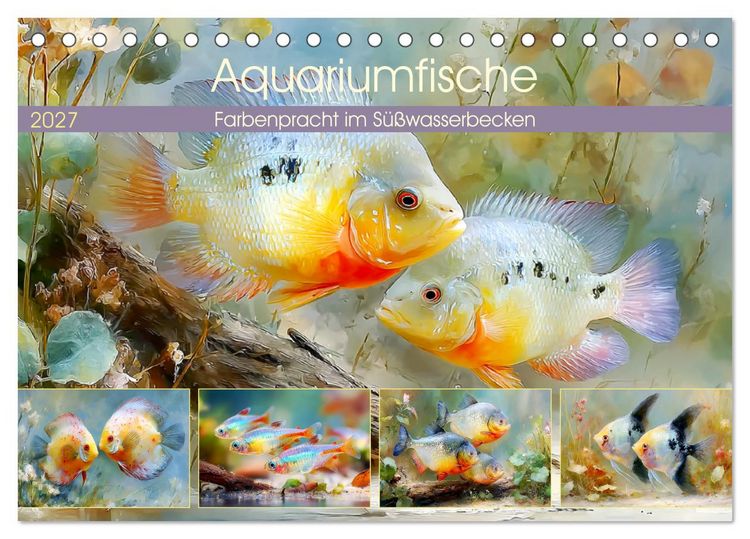 Produktbild: Aquariumfische. Farbenpracht im S&uuml;&szlig;wasserbecken (Tischkalender 2027 DIN A5 quer), CALVENDO Monatskalender
