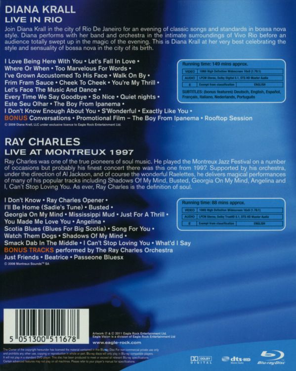 Produktbild: Jazz Box: Diana Krall/Ray Charles [CE] [2 BRs]