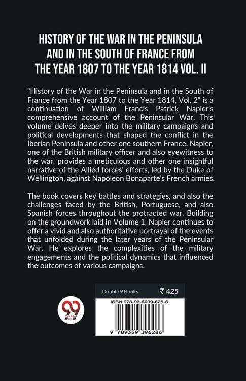 Produktbild: History Of The War In The Peninsula And In The South Of France From The Year 1807 To The Year 1814 Vol. II