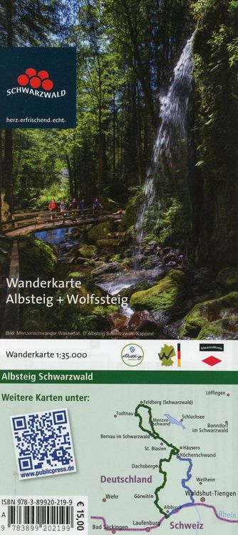 Produktbild: Albsteig, Schwarzwald, Albbruck - Feldbergpass, St. Blasien 1:35 000