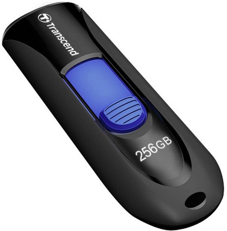 Produktbild: Transcend JetFlash&reg; 790 USB-Stick 256 GB Schwarz, Blau TS256GJF790K USB-A (USB 3.1 Gen 1)