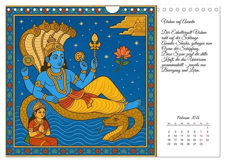 Produktbild: G&ouml;tterwelten des Hinduismus (Wandkalender 2026 DIN A4 quer), CALVENDO Monatskalender