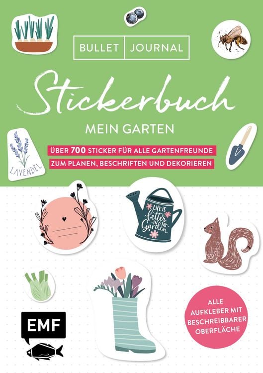 Produktbild: Bullet Journal &ndash; Stickerbuch Mein Garten: &Uuml;ber 700 Sticker f&uuml;r alle Gartenfreunde zum Planen, Beschriften und Dekorieren
