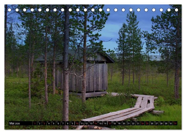 Produktbild: Wundersch&ouml;nes Finnisch - Lappland (Tischkalender 2026 DIN A5 quer), CALVENDO Monatskalender
