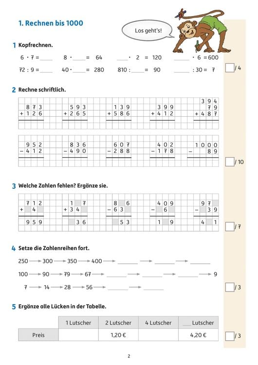 Produktbild: &Uuml;bungsheft mit Tests in Mathe 4. Klasse