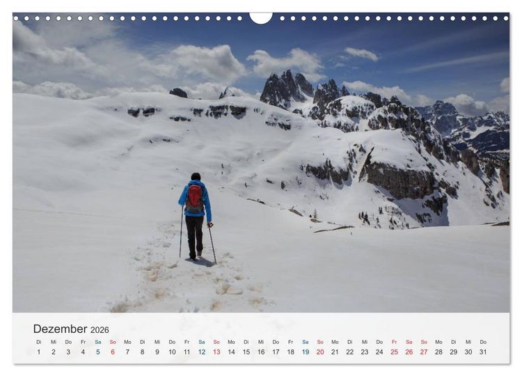 Produktbild: Dolomiten - Rundreise um Drei Zinnen (Wandkalender 2026 DIN A3 quer), CALVENDO Monatskalender