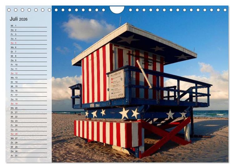 Produktbild: FLORIDA Idyllischer Sonnenscheinstaat (Wandkalender 2026 DIN A4 quer), CALVENDO Monatskalender