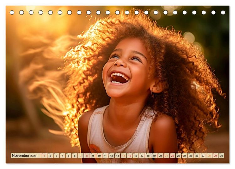 Produktbild: Kinder Lachen (Tischkalender 2026 DIN A5 quer), CALVENDO Monatskalender