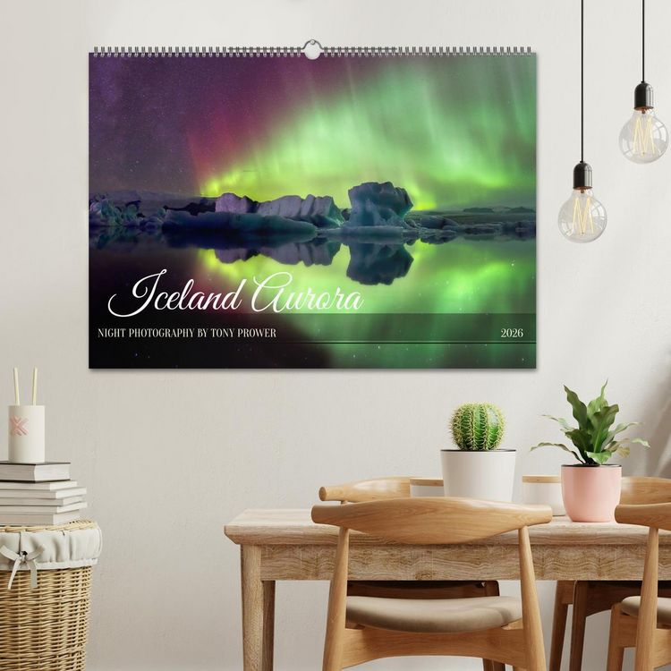 Produktbild: Iceland Aurora - Night Photography by Tony Prower (Wall Calendar 2026 DIN A2 landscape), CALVENDO 12 Month Wall Calendar