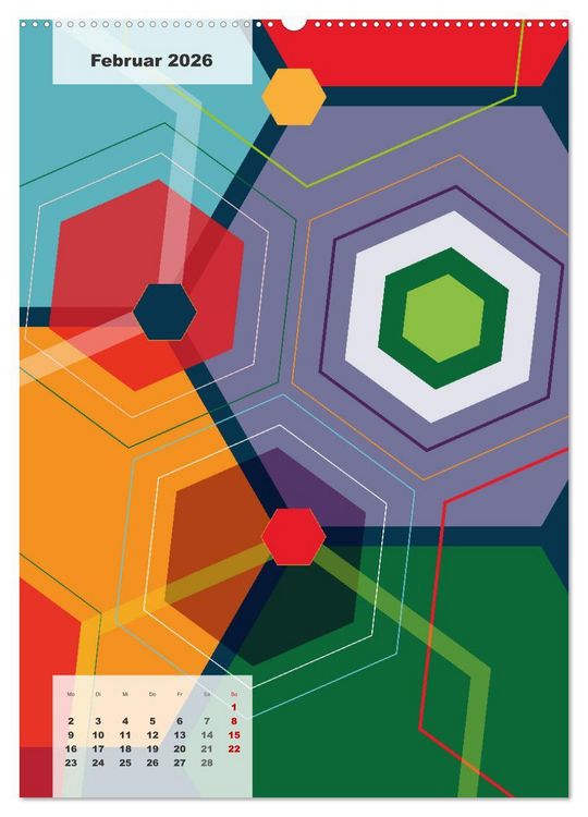 Produktbild: Geometrical ART (Wandkalender 2026 DIN A2 hoch), CALVENDO Monatskalender