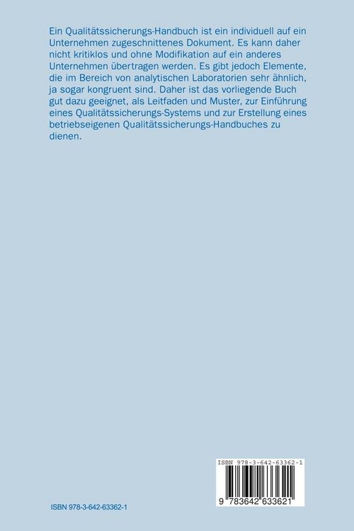 Produktbild: Das Qualit&auml;tssicherungs-Handbuch im Labor