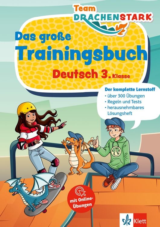 Produktbild: Klett Team Drachenstark: Das gro&szlig;e Trainingsbuch Deutsch 3. Klasse