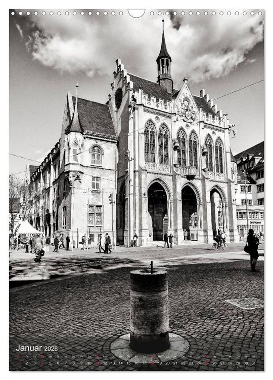 Produktbild: Ein Blick auf Erfurt (Wandkalender 2026 DIN A3 hoch), CALVENDO Monatskalender