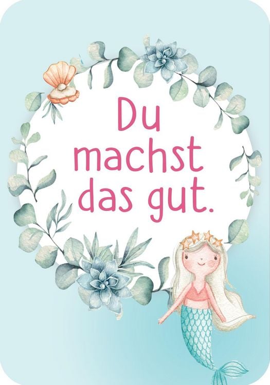 Produktbild: Mutmachkarten &ndash; Einhorn (Aquarelloptik)