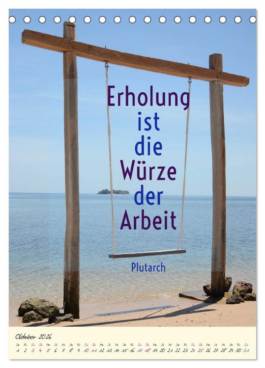 Produktbild: Aktiviere deine Gelassenheit Weisheiten und Zitate (Tischkalender 2026 DIN A5 hoch), CALVENDO Monatskalender