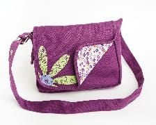 Produktbild: Faithgirlz Messenger Bag Bible Cover for Girls, Adjustable Shoulder Strap, Canvas, Purple, Medium