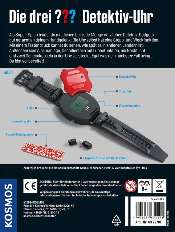 Produktbild: KOSMOS - Die drei ??? - Detektiv-Uhr