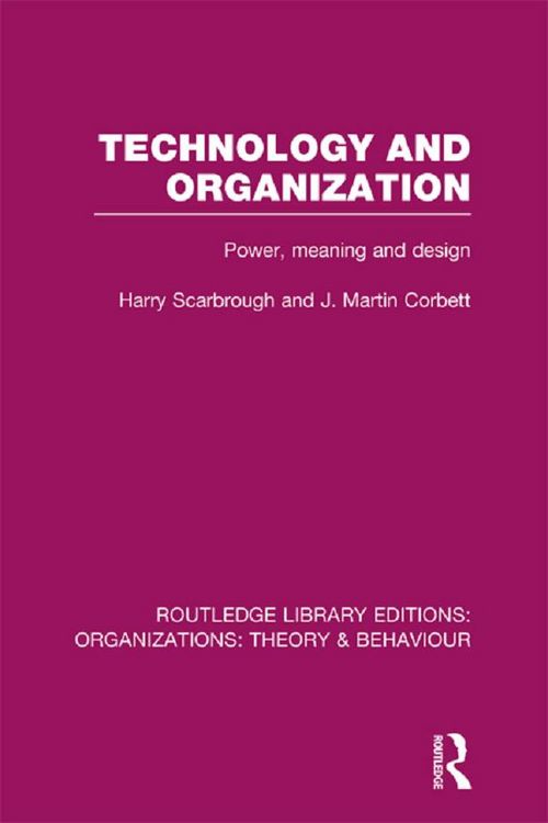 Produktbild: Technology and Organization (RLE: Organizations)