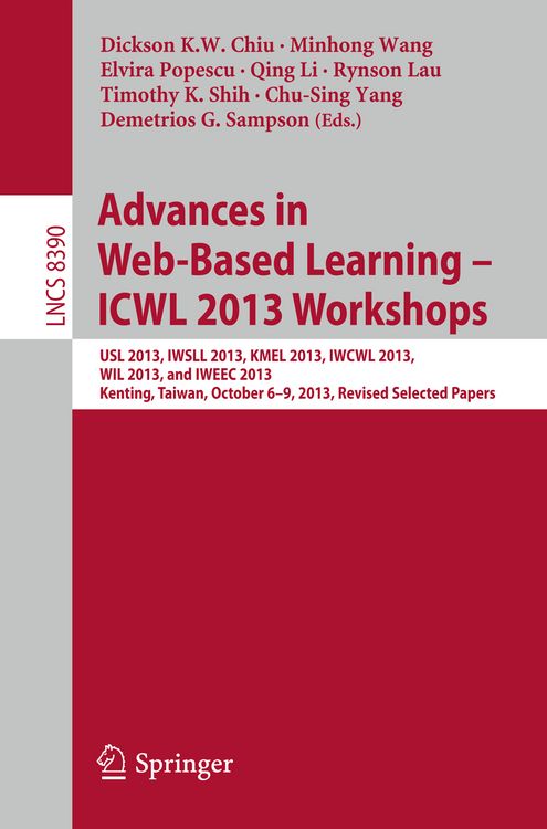 Produktbild: Advances in Web-Based Learning &ndash; ICWL 2013 Workshops