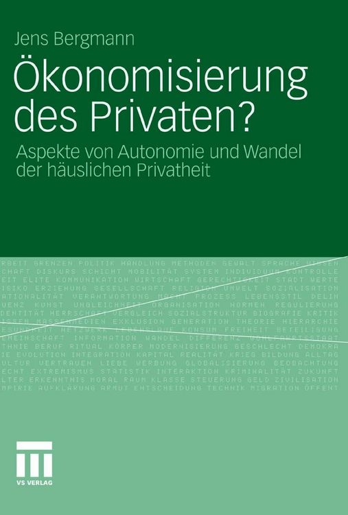 Produktbild: &Ouml;konomisierung des Privaten?