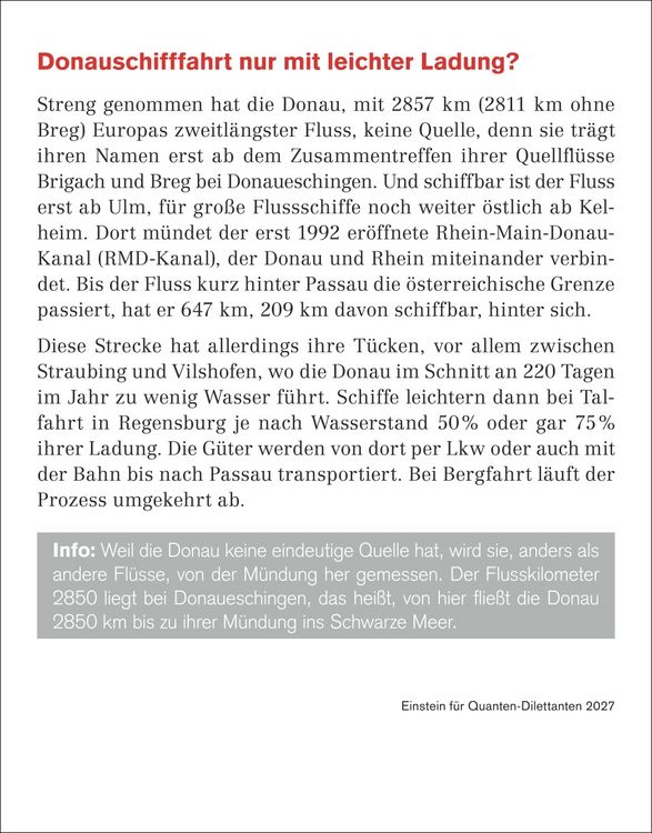 Produktbild: Einstein f&uuml;r Quanten-Dilettanten Tagesabrei&szlig;kalender 2027 - Ein vergn&uuml;glicher Crashkurs in Sachen Naturwissenschaften