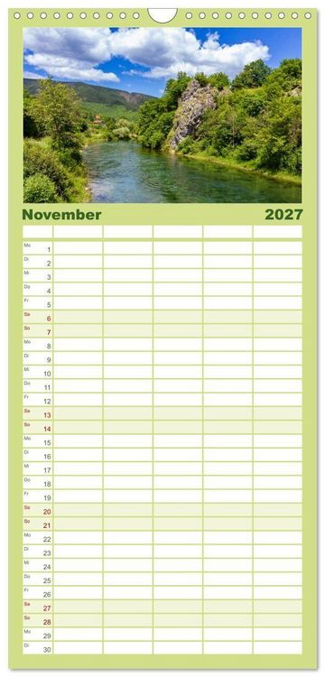 Produktbild: Familienplaner 2027 - Faszination Bosnien-Herzegowina mit 5 Spalten (Wandkalender, 21 x 45 cm) CALVENDO