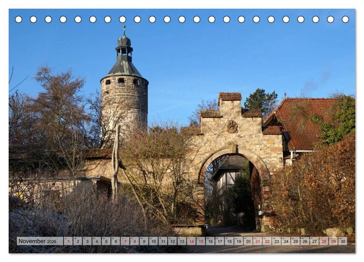 Produktbild: Schl&ouml;sser- und Burgenland Th&uuml;ringen (Tischkalender 2026 DIN A5 quer), CALVENDO Monatskalender