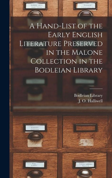 Produktbild: A Hand-list of the Early English Literature Preserved in the Malone Collection in the Bodleian Library