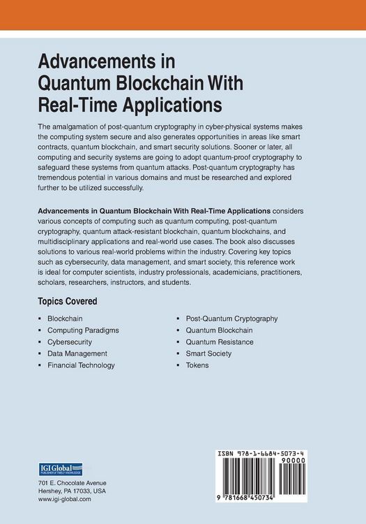 Produktbild: Advancements in Quantum Blockchain With Real-Time Applications