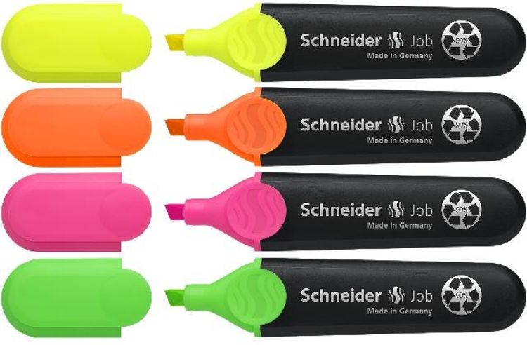 Produktbild: Schneider Textmarker Job, 4er Set