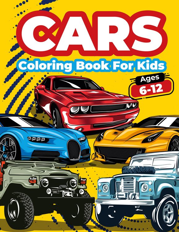 Produktbild: Cars Coloring Book For Kids Ages 6-12